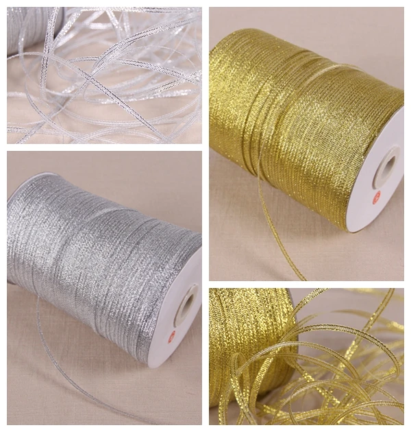 ANCLLO Cinta De Color Dorado De Navidad De 10 Yardas, Material De