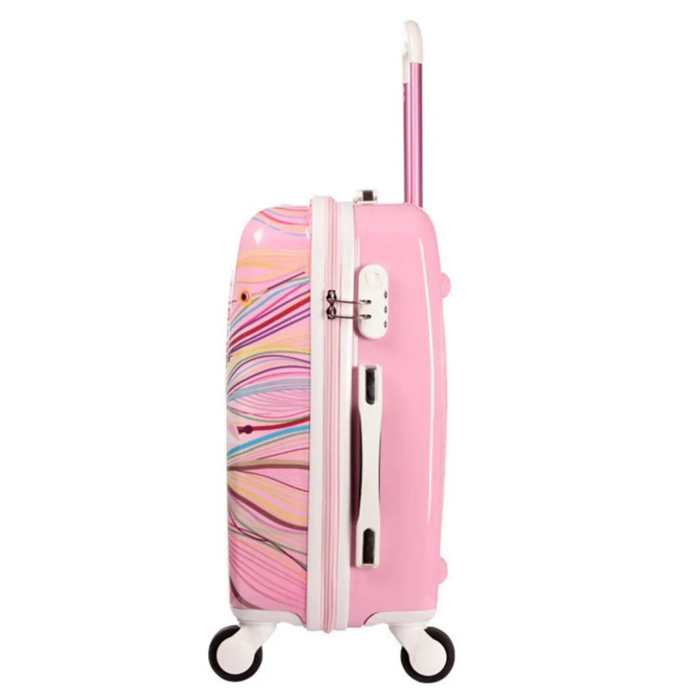 Женский жесткий чехол для багажа для девочек Розовая Лилия чехол на колесиках чемодан на колесиках s расширяемый легкий Чехол для костюма 20 дюймов TSA Lock