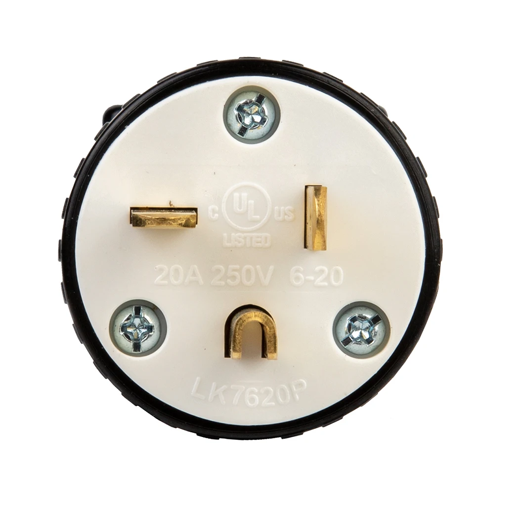 NEMA 6-20P high-power male 3pin converters Self-wiring plugs 20A 250V American industrial-grade wiring plugs