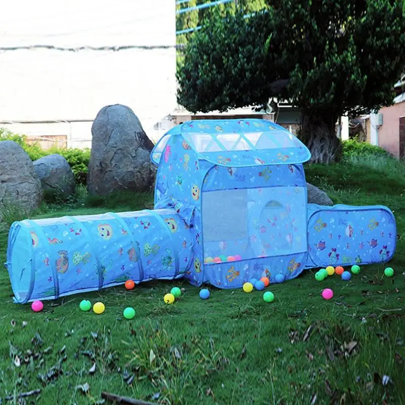 Детская трубка вигвама туннель палатка дом игрушки ползающий океан мяч бассейн яма портативный детский игровой домик замок Детская комнатная игра