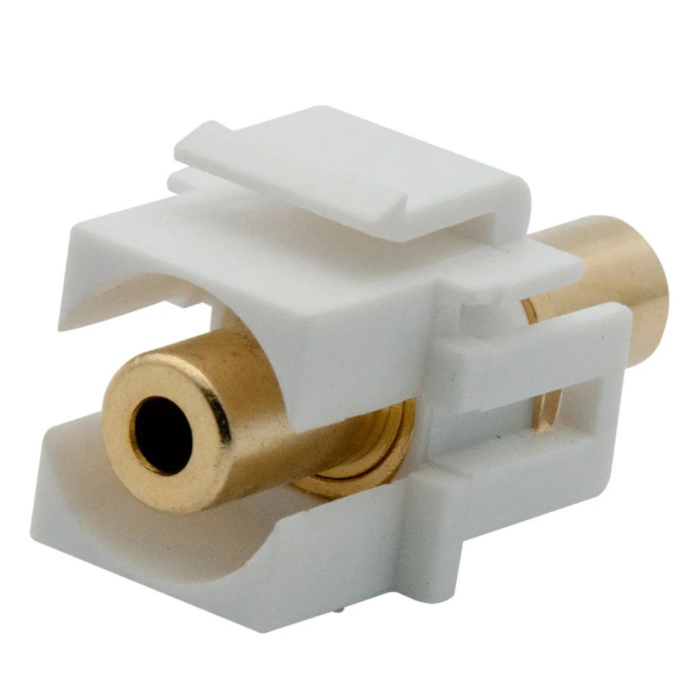 new style keystone 3.5mm stereo audio connector with golden platein