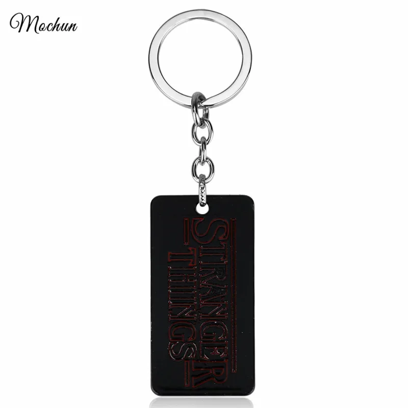 

MQCHUN 2017 Horror TV Series Stranger Things Enamel Metal Keychain Metal Dog Tag Pendant Car Key Chain For Men Jewelry Cool Gift