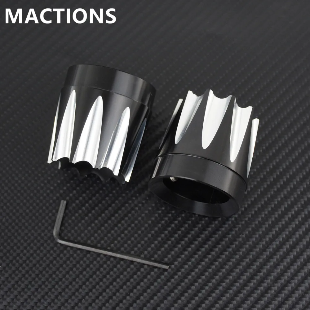 Buy Motorcycle Front Axle Nut Covers Black/Chrome CNC