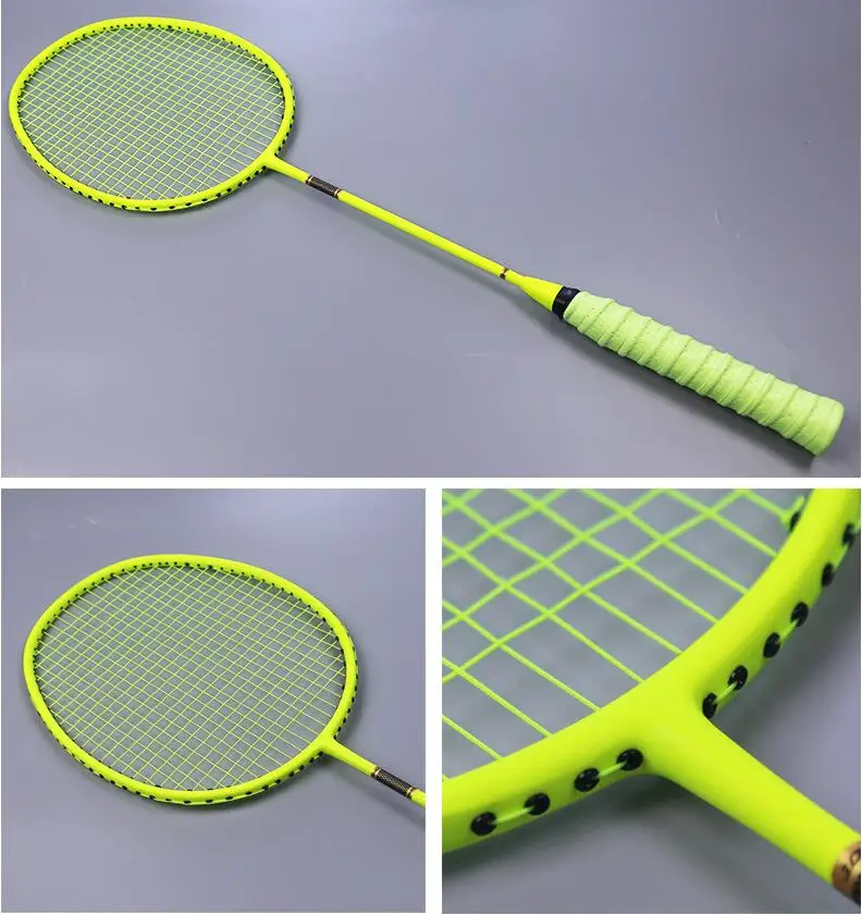 

Two All-Carbon Badminton Rackets with Ultra-Light Attack Nano-Carbon Fiber free shipping