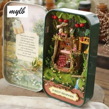 Mylb мини-Кукольный дом игрушки DIY Миниатюрный 3D Деревянный кукольный домик Miniatura Мебель дом кукла подарок театр для подарка