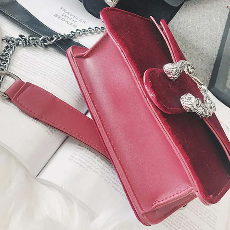 Fashion Women Hot U Lock Leather Shoulder Bag INS Popular Luxury Female Design Personality Handbag Ladies Chain Crossbody SS3499 (4)