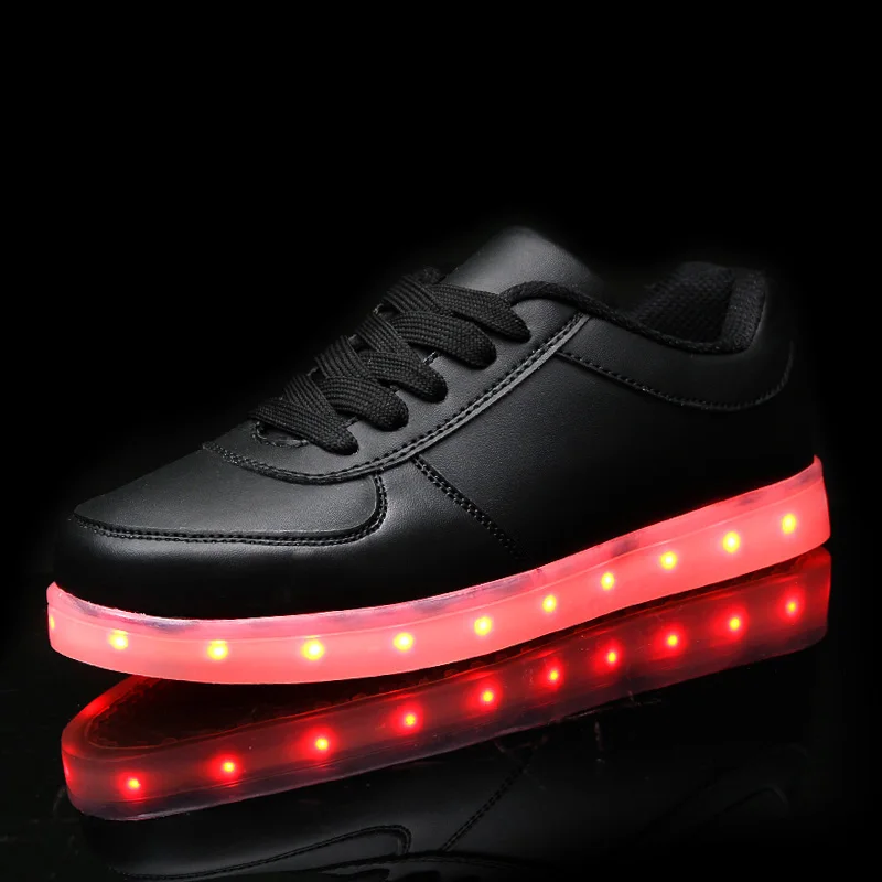 Для мужчин Для женщин детей USB Зарядное устройство свет обувь унисекс Повседневное спортивные для детей и взрослых модные мальчики и девочки кроссовки обувь на шнуровке - Цвет: as picture
