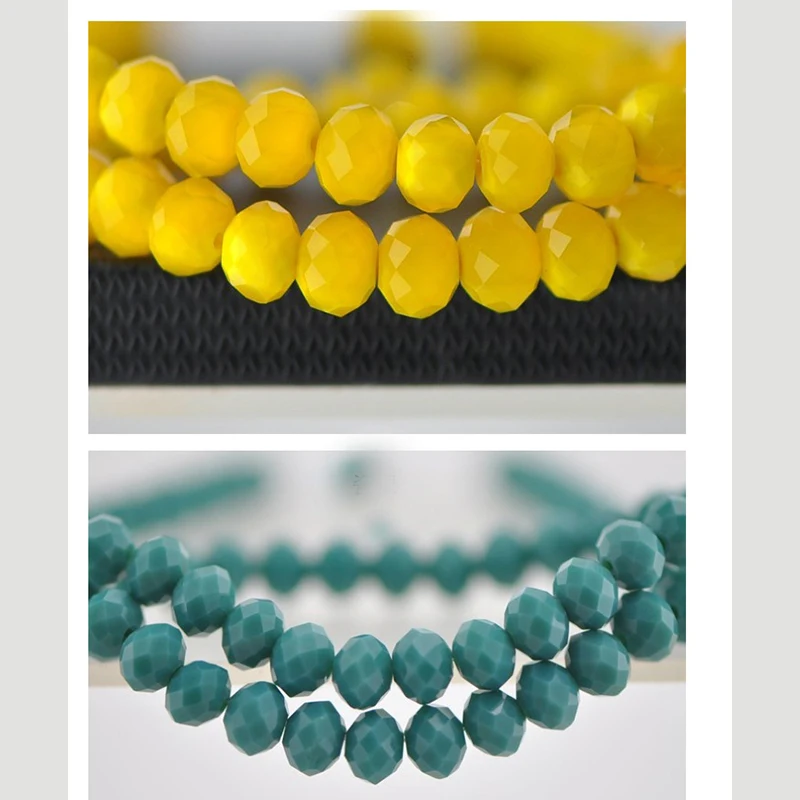 

STENYA Wholesale 6mm Crystal Beads Rondelle Faceted Sewing Jewelry Findings Bow Knot Long Earring Headband Necklace Accessories