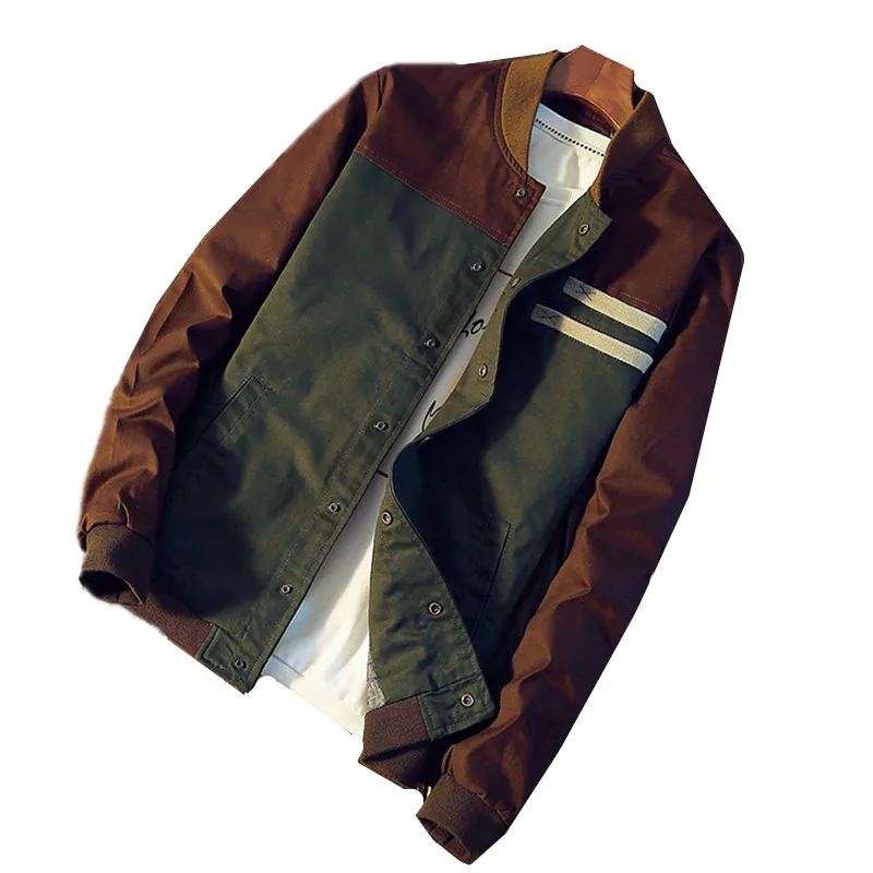 TG6404 Cheap Wholesale 2016 New Cultivate One S Morality Short Paragraph Color Matching Collar Jacket Male