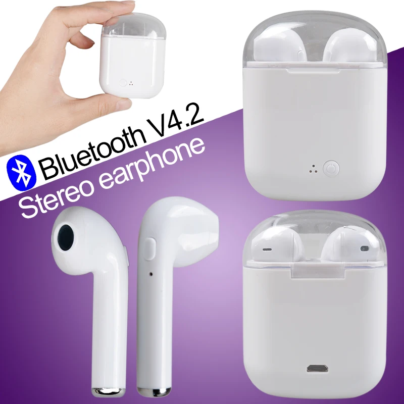 I7S TWS Twins наушники Bluetooth Беспроводная стерео гарнитура микрофон с зарядной