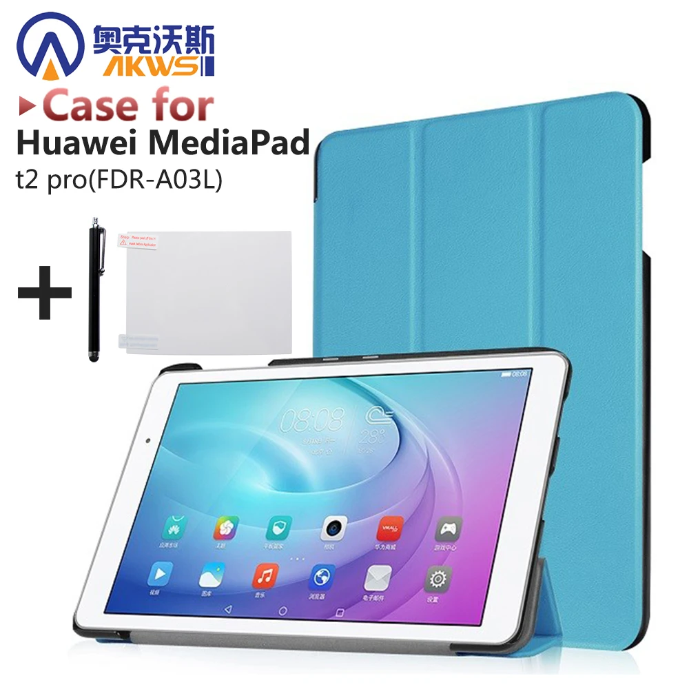 

Smart slim PU stand cover case protective leather skin For Huawei MediaPad t2 pro 10"(FDR-A03L) tablet protective leather skin