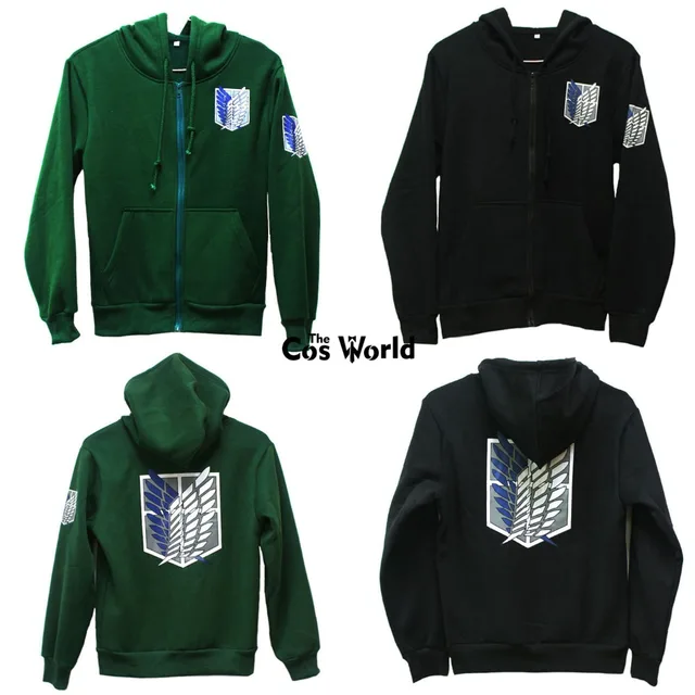 Us 2324 7 Offattack On Titan Scout Regiment Scout Legion Survey Corps Recon Corps Hoodie Sweater Hooded Jacket Coat Anime Cosplay Costumes In