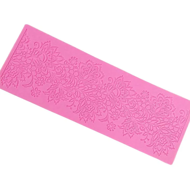 

MX131 Flower pattern Lace Mold Silicone Sugar Lace Pad Cake Brim Decoration Mold Kitchenware DIY Tool