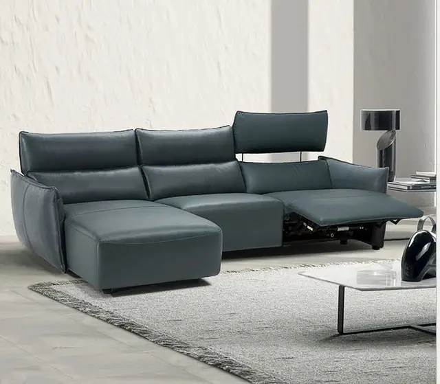Us 1234 05 5 Off Aliexpress Living Room Sofa Set L Corner Recliner Electric Couch Genuine Leather Sectional Sofas Muebles De Sala