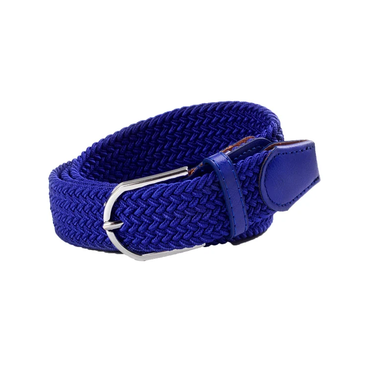royal blue ITSSIBUK Горячая Новая мода Мужчины и женщины универсальный Досуг эластичный тканый пояс 105-110 см - Цвет: royal blue