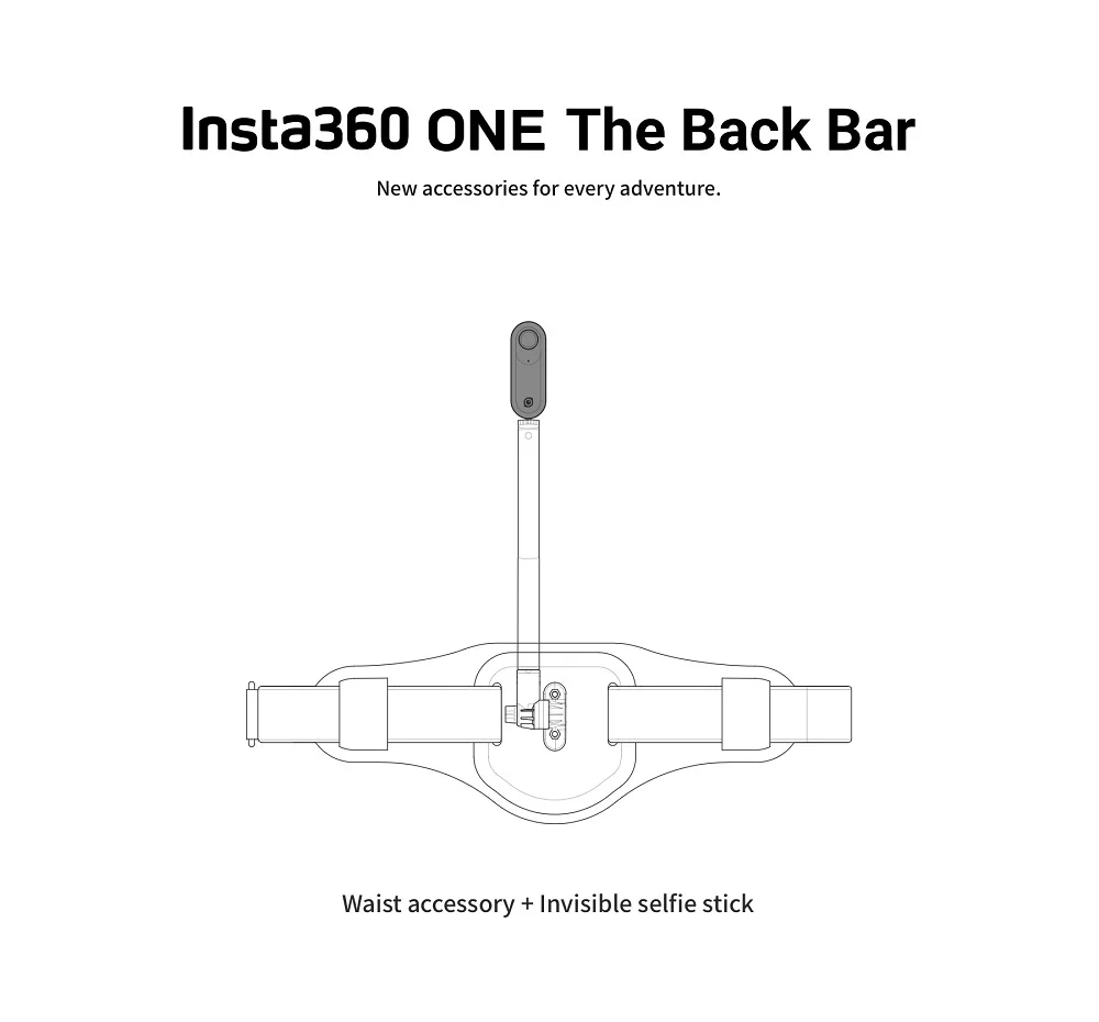 Insta360 Задняя панель для insta 360 ONE X и ONE невидимая селфи-Палка для insta360 ONE X VR аксессуары для панорамной камеры