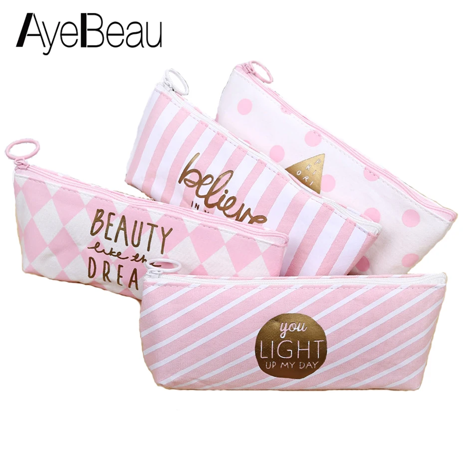 

Pen Pencil Case For Brush Purse Organizer Women Cosmetics Makeup Make Up Bag Female Cute Beauty Vanity Toiletry Kit Travel Pouch
