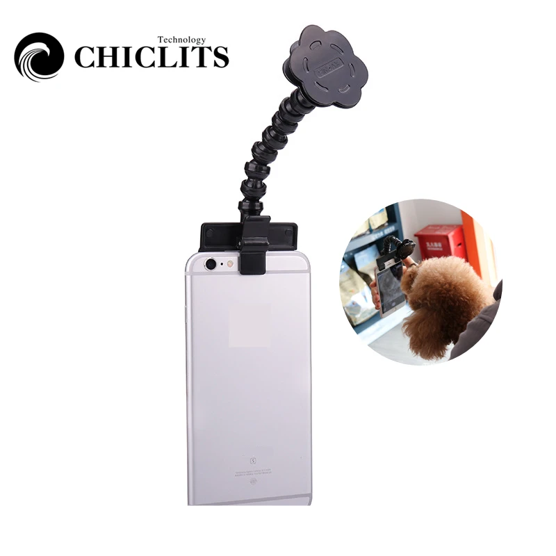 Animal Pet Selfie Stick for Pets Dog Cat fit iPhone Samsung Xiaomi and Most Smartphone Tablet Black White Pet Photography tool