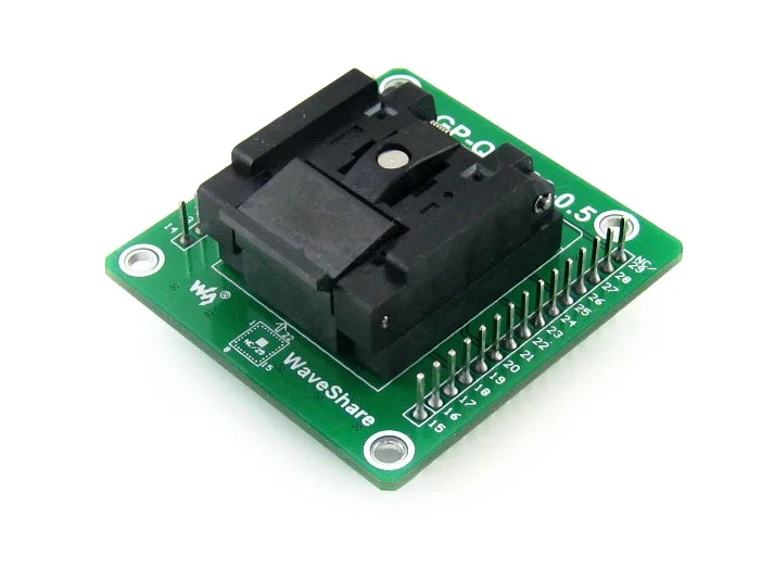 

GP-QFN28-0.5-B = QFN28 MLF28 Enplas IC Test Socket Programming Adapter 0.5mm Pitch, QFN-28(36)BT-0.5-02