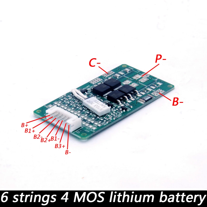 LiitoKala Новое поступление 6S 15A 24V 8ah 10ah 12ah PCB плата защиты BMS для 6 пакетов 18650 литий-ионный аккумулятор