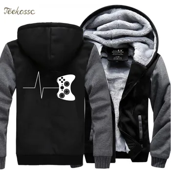 

For Gamers Zipper Hoodies Funny Gaming Video Sweatshirts 2020 Hot Winter Warm Fleece Men Thick Hooded Game Hoodies Mens Jacket