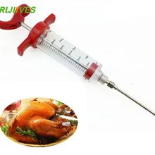 Needles-Injector Syringes Kitchen-Tool Meat-Sausage-Stuffer Stainless-Steel 30ML