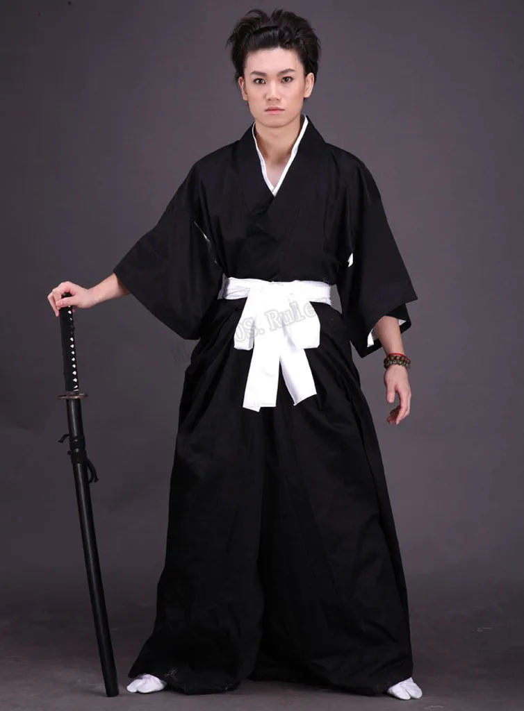 Hot Bleach Ichigo Kurosaki Shinigami Death Kimono Cosplay Costumein