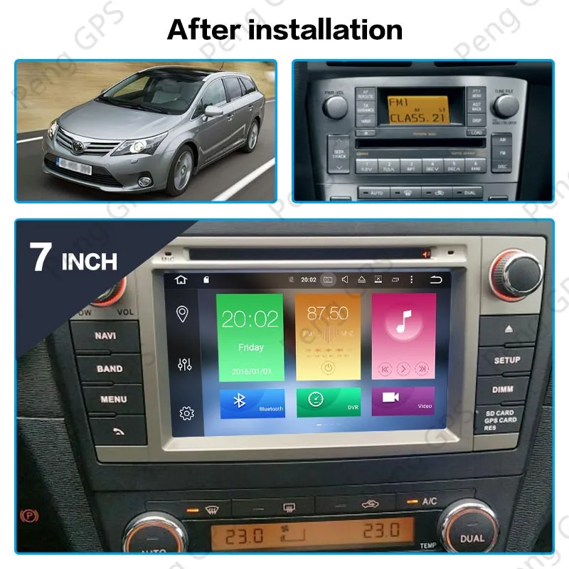 Discount Android 9.0 Car DVD Stereo Multimedia Headunit For Toyota T27 Avensis 2009-2014 Auto car Radio GPS Navigation Video Audio 4G RAM 1
