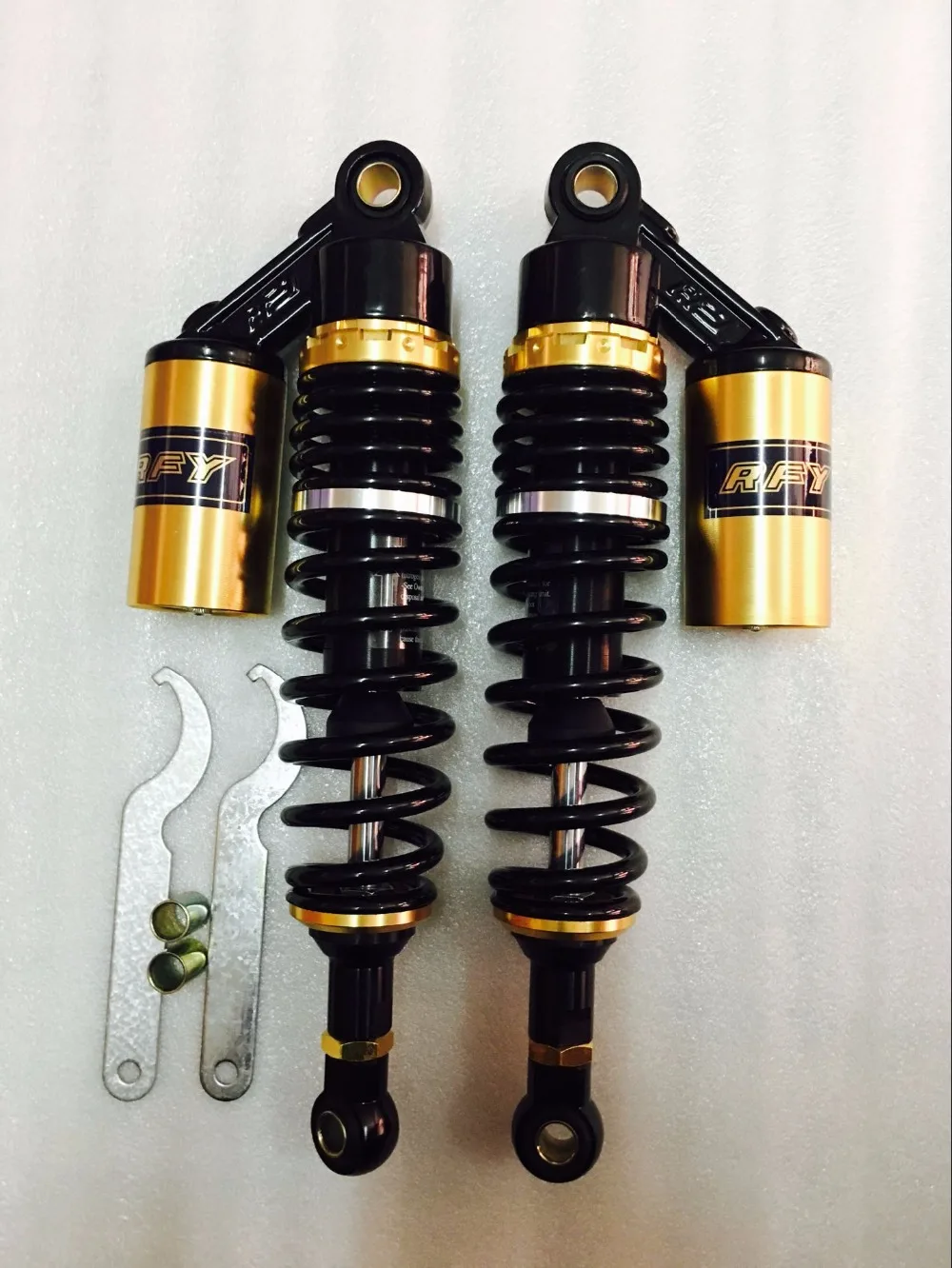 7MM+7.5MM spring 330mm RFY motorcycle air SHOCK ABSORBERS for Honda Suzuki Yamaha Kawasaki ATV Go Kart Quad Dirt Sport Bikes 7MM+7.5MM spring 330mm RFY motorcycle air SHOCK ABSORBERS for Honda Suzuki Yamaha Kawasaki ATV Go Kart Quad Dirt Sport Bikes