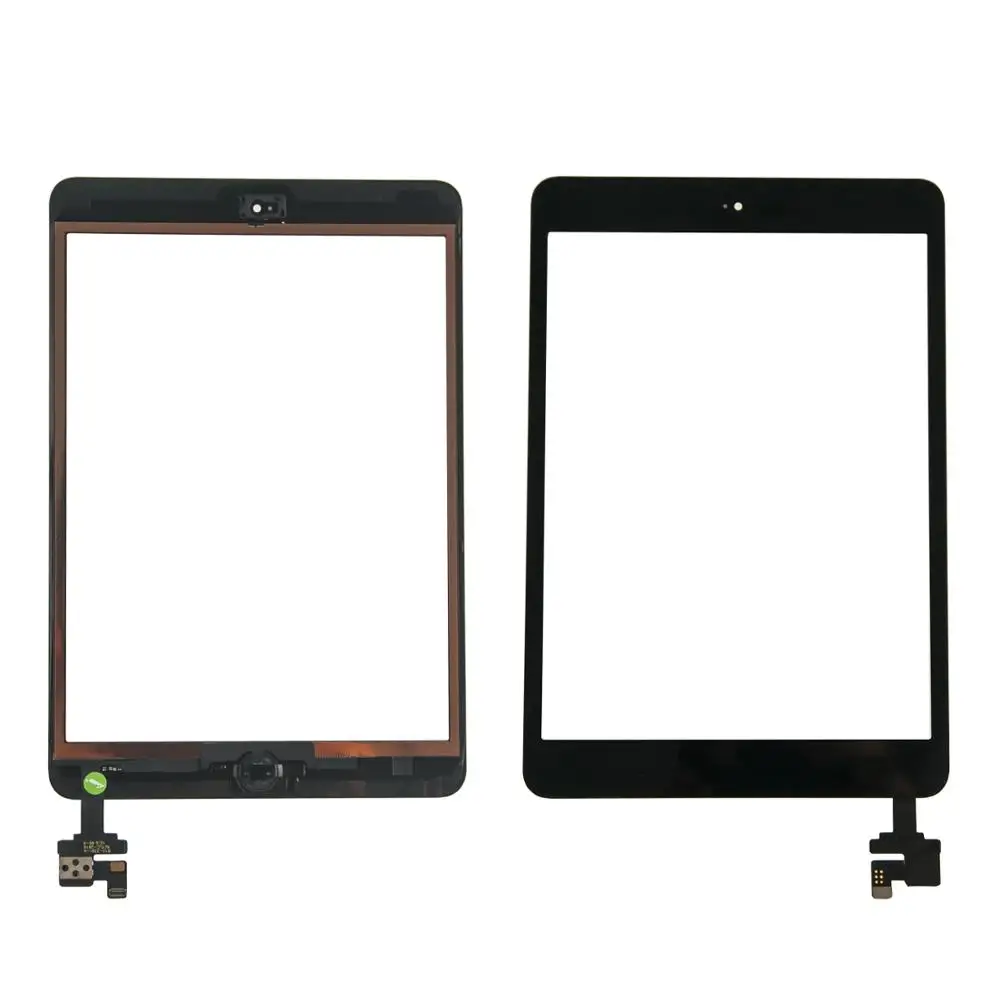 

10pcs/lot Touch Screen For iPad Mini 1 Mini 2 A1432 A1454 A1455 mini2 A1489 A1490 A149 Digitizer Sensor IC Cable Home Button