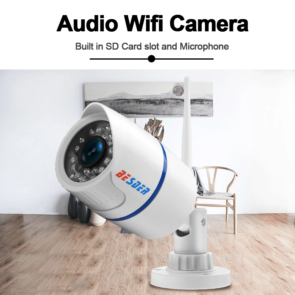 BESDER аудио 1080P 720P Wi Fi IP камера система наблюдения с микрофоном уличная