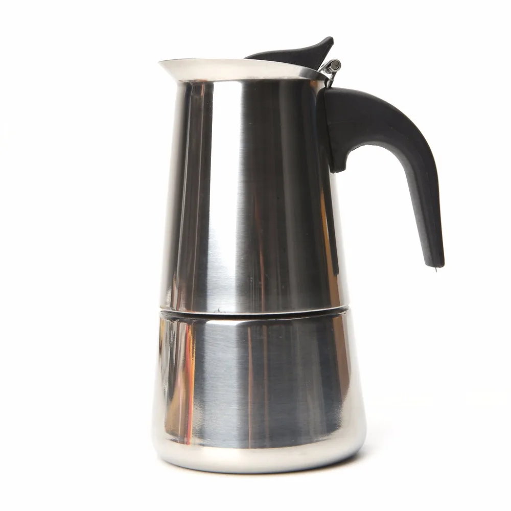 

Stainless Steel Mocha Pot Espresso Coffee Maker Stove Tool 100/200/300/450ML