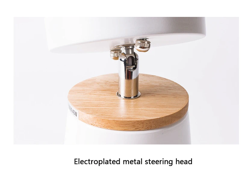 Modern Led Ceiling Light Fixture Iron Lampshade With Wood Adjustable Angle Nordic Indoor Hanging Lamp Corridor Aisel E27 White