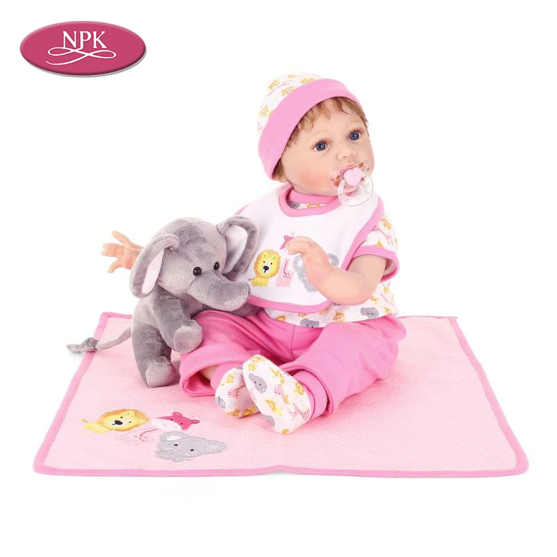 

NPK Silicone Toys Reborn Girl Baby Doll 55CM Vinyl Lifelike Newborn Babies Princess Bebes Reborn Toddler Boneca Brinquedo Menina
