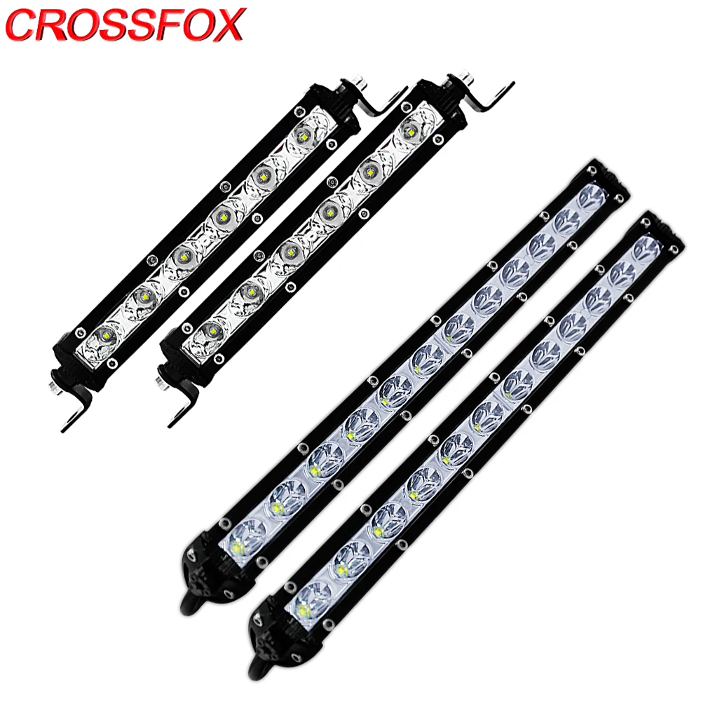 Cena CROSSFOX 18W 36W samochodowe światło robocze kolumna świetlna listwa led do łodzi Jeep ATV UTV SUV 4runner 4x4 ciężarówka jazdy terenowej