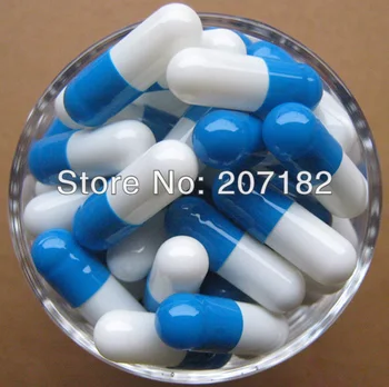 

(20,000pcs/Pack) Size 000# Blue/White Color Gelatin Capsule,Capsule Shell, Empty Capsule---Joined & Separated Available