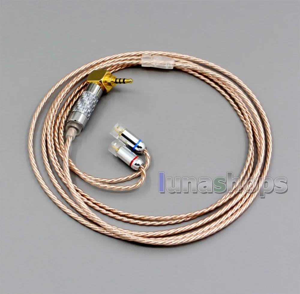 LN006373 высокого разрешения с серебряным покрытием XLR Сделано в Китае 3,5 мм 2,5 мм 4,4 мм наушники кабель для Sennheiser IE8 IE8i IE80 IE80s металлический штырь