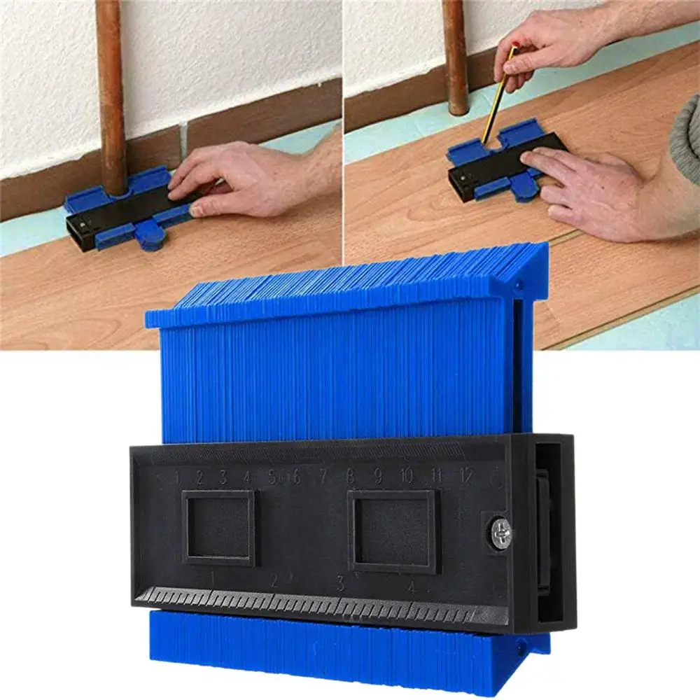 12CM ABS Profile Copy Gauge Contour Ruler Standard Wood Marking Tools Tiling Laminate Tiles General Tool Red/Bule Color