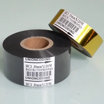 

Black Width 30mm length batch coding plastic bag ribbon foil for packing bags