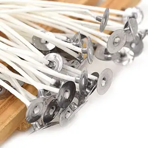 50 шт. 8 дюймов Свеча «сделай сам» фитиль предварительно смоченный с хлопковые фитили без сердцевины Бесплатная доставка - изображение