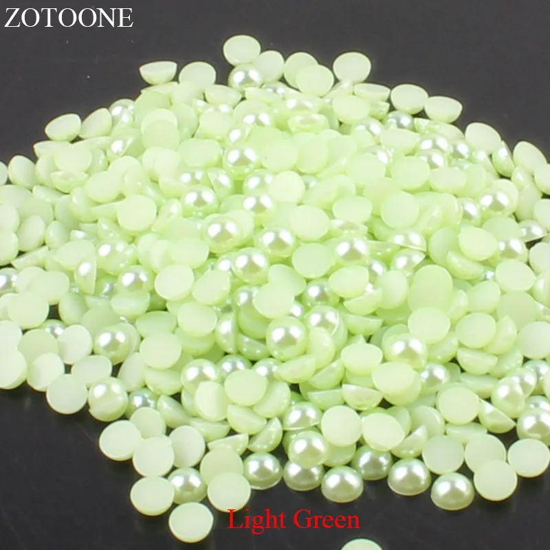 

ZOTOONE 1000Pcs 2-5mm Flatback Half Round Beads For Jewelry Accessories Rhinestones DIY Phone Nail Art Stones For Clothes Strass