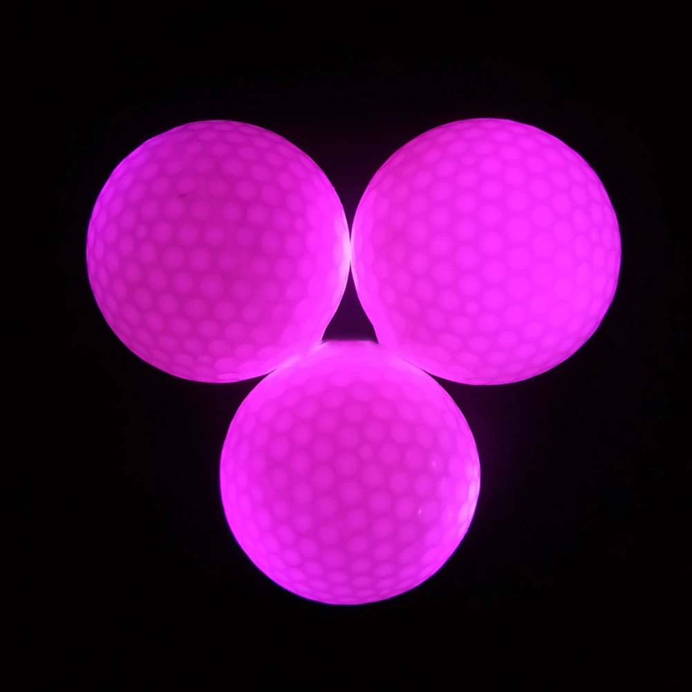 Ночной профессиональной подготовки светодиодный осветительный шар для игры в гольф многоразовые светятся в темноте электронный мячи для обучения игре в гольф