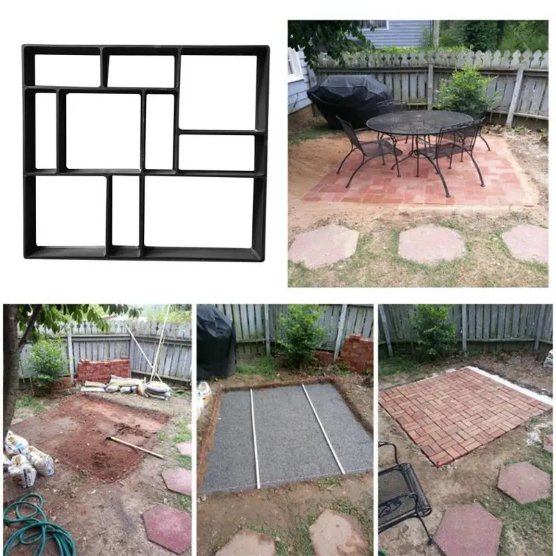 

DIY Plastic Path Maker Mold Manually Paving Cement Brick Molds Garden Stone Road Concrete Molds Pavement For Home