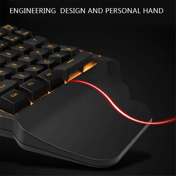 

One Hand Mechanical Gaming Keyboard Half Keyboard Small Gaming Keyboards with Backlight GY88