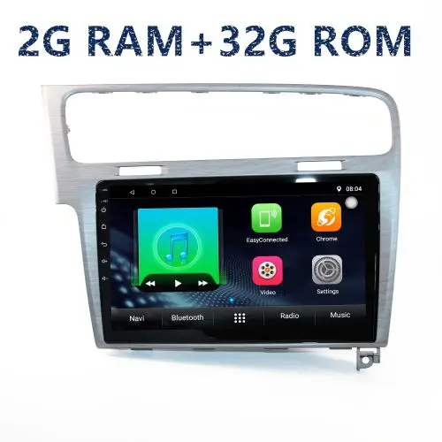 1din 10 ''сенсорный экран HD Авторадио Android автомобильный мультимедийный плеер для volkswagen golf 7 с навигационным Радио BT wifi FM карта - Цвет: Silver 2G