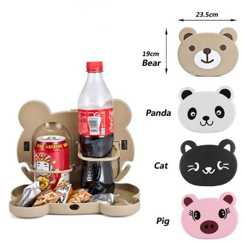 

Lovely Cartoon Shaped Folding Auto Car Back Seat Table Drinks food Holder the car multifunctional tray Car accessories