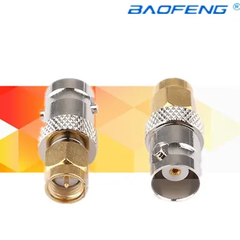 

100pcs 2015 Hot New Gold Tone Metal SMA Male to Silver Tone BNC Female Connector Adapter