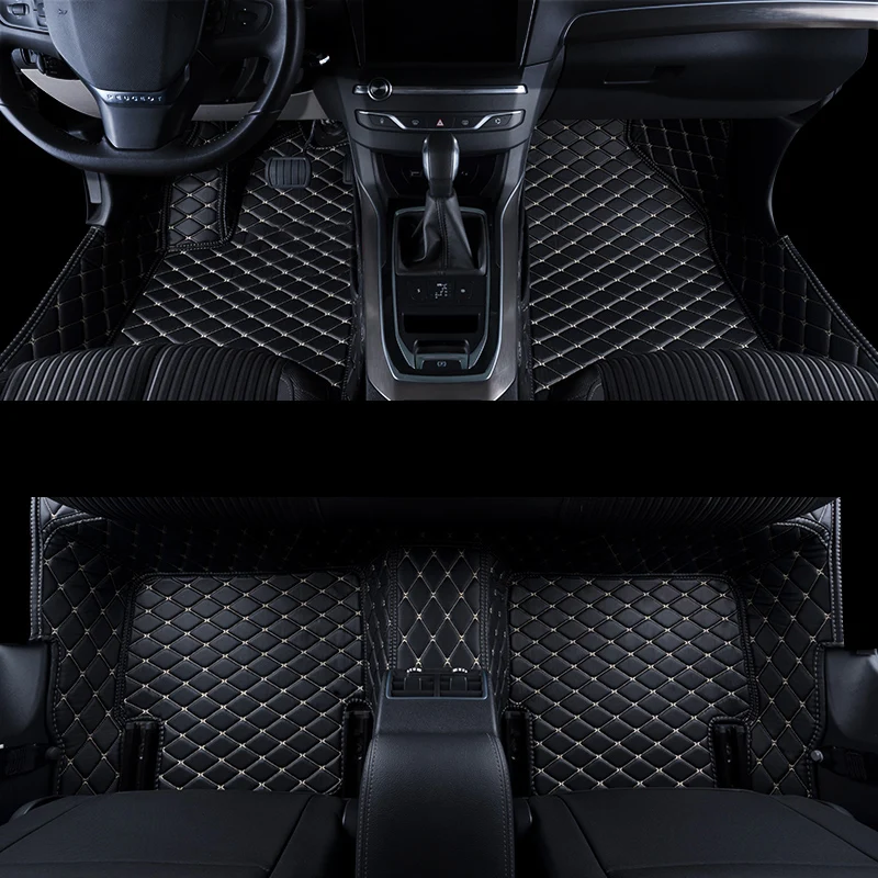 

lsrtw2017 luxury fiber leather car interior floor mat for peugeot 408 508 2010 2011 2012 2013 2014 2015 2016 2017 2018 2019 2020