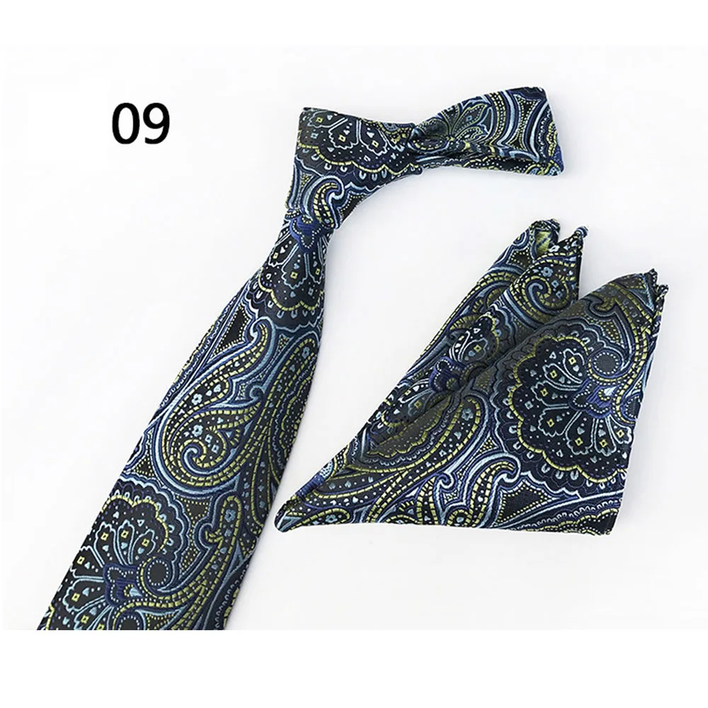 Мужская мода геометрический цветочный Пейсли галстук платок Pocket Square Set BWTHZ0502