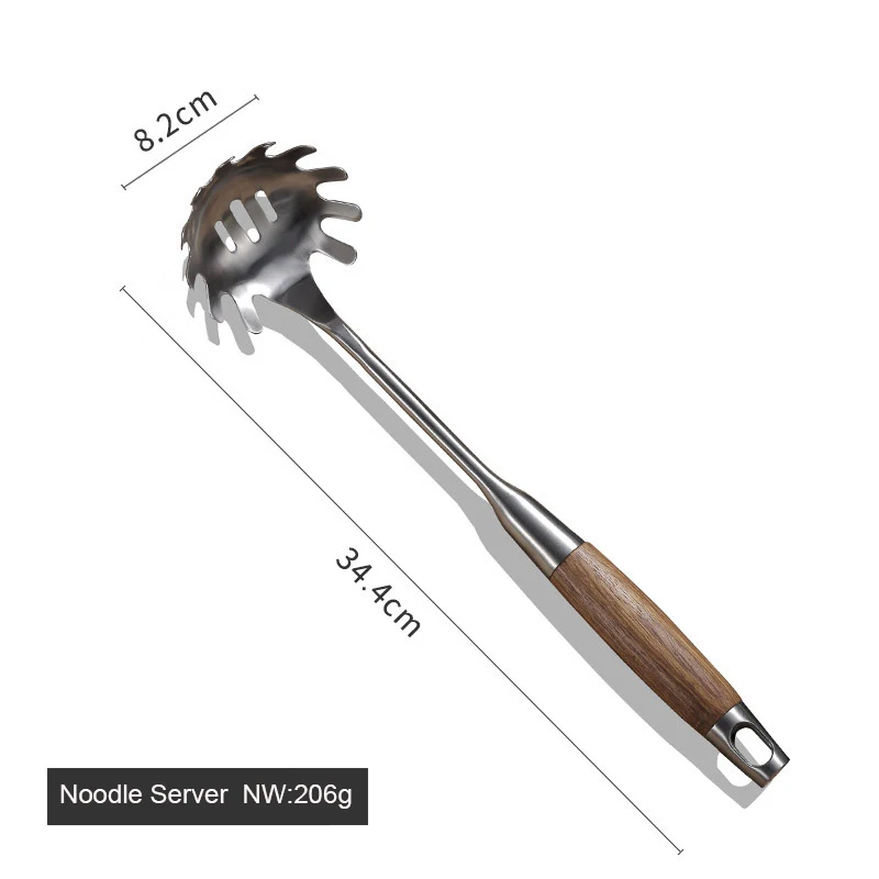 Wooden Handle Stainless Steel Cooking Tool Sets Spoon Turner Shovel Pasta Spaghetti Server Kitchenware Kitchen Utensils Cookware Wooden Handle Stainless Steel Cooking Tool Sets Spoon Turner Shovel Pasta Spaghetti Server Kitchenware Kitchen Utensils Cookware